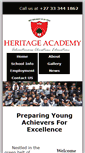 Mobile Screenshot of heritageacademy.co.za